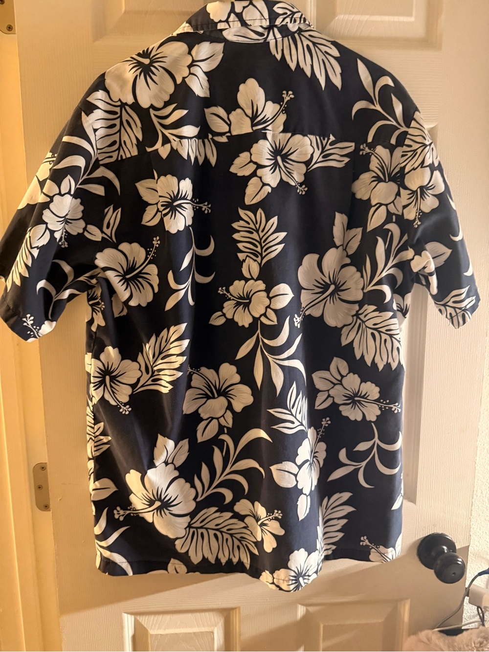Evergreen Island Vtg Shirt Mens L‎ Blue Floral Hawaiian Made In Hawaii 30x25" - Picture 2 of 4